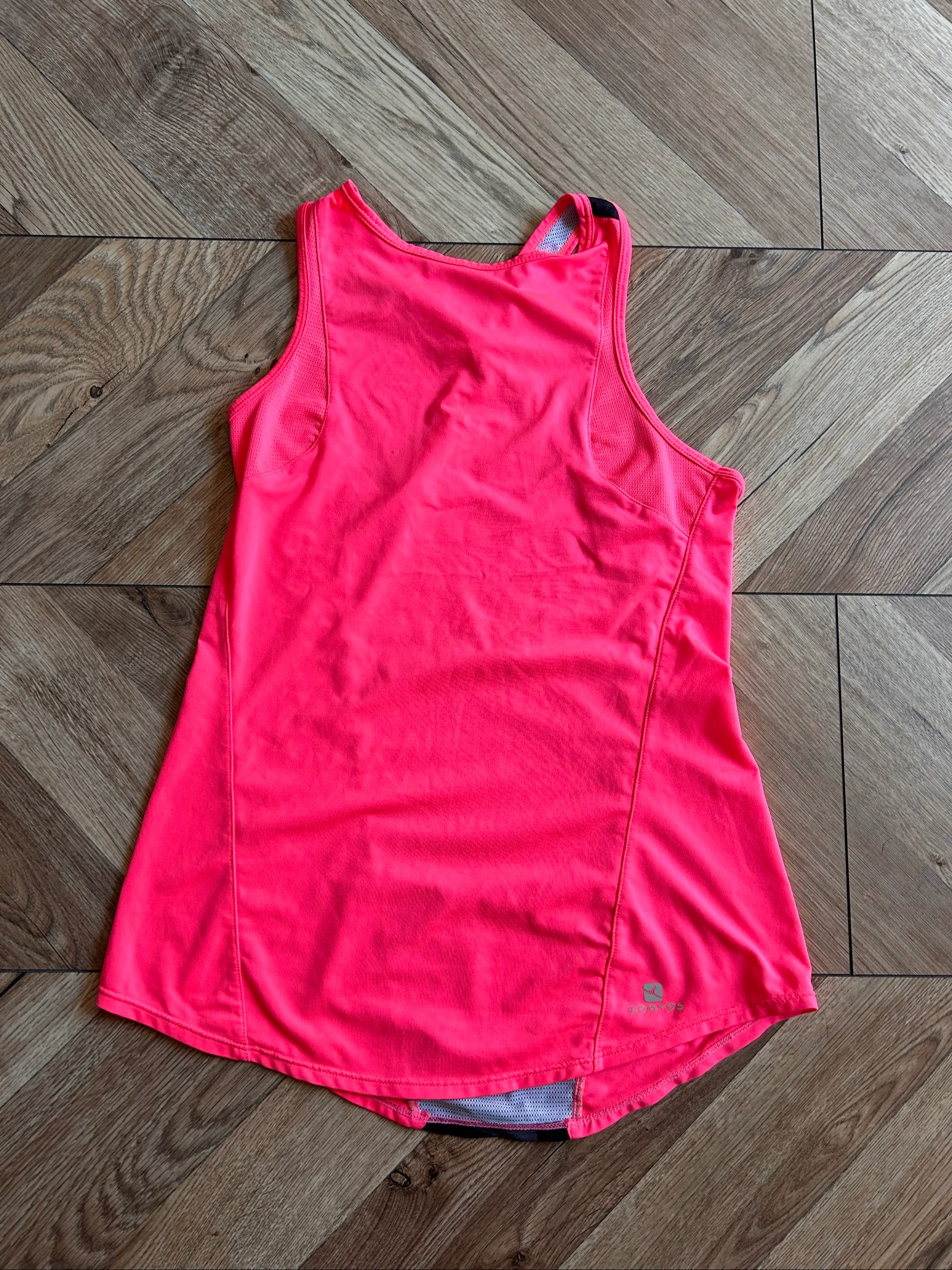 Débardeur de sport Domyos Rose Fluo / Motif Dos — Taille S-M